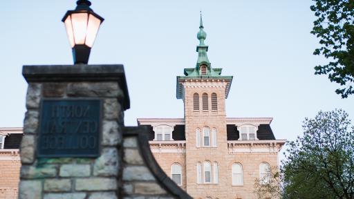 Old Main Building at sunset