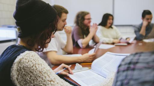 Shimer students in class