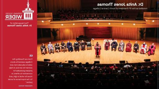 The stage at President Anita Thomas' inauguration.