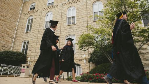 students at graduation